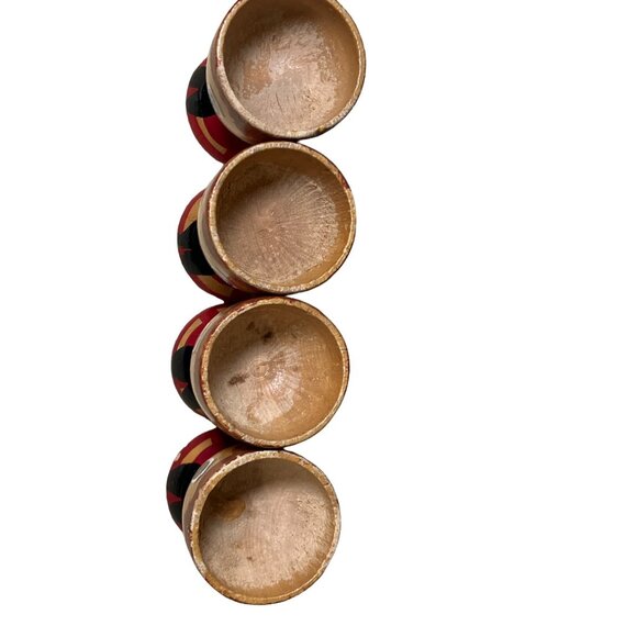 Wood Egg Cup Holders Set of 4 - Picture 3 of 9